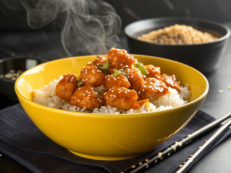 Crispy Orange Chicken & Toasted Sesame Bowl